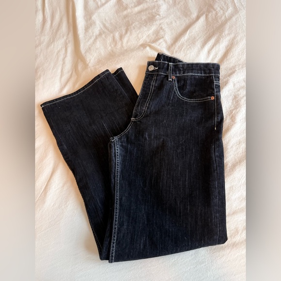 Zara TRF Flocked Balloon Jeans / Black Size 10 - Picture 2 of 8